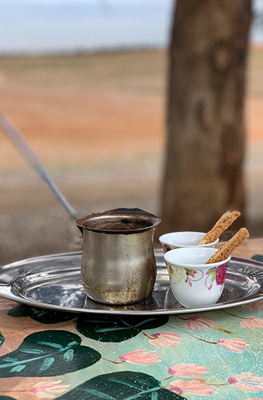 פינג'אן קפה שחור ועוגיות מושלמות בשמורה 215, פורה