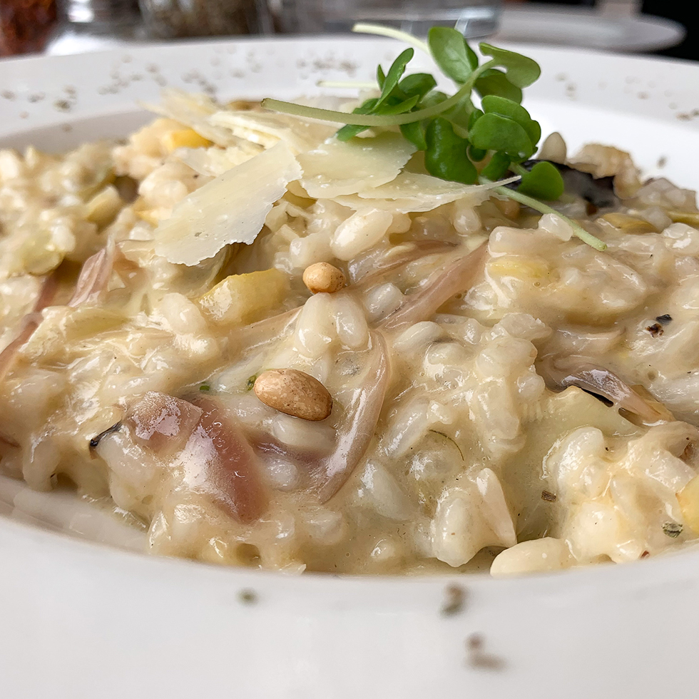מנת ריזוטו של המסעדה האיטלקית המעולה טאנטי באצ'י, קרית טבעון