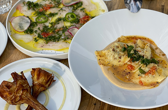 מנות נהדרות במסעדת מרקטו: טורטליני במילוי דג, ארטישוק מטוגן וקרפצ'יו דג, לוחמי הגטאות